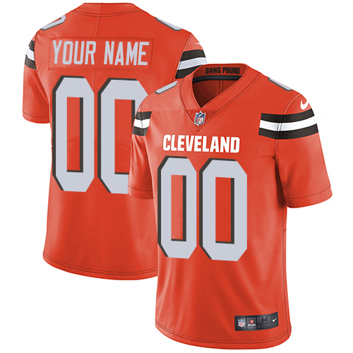 Men's Cleveland Browns ACTIVE PLAYER Custom Orange NFL Vapor Untouchable Limited Stitched Jersey